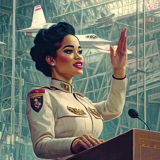 Kelly giving a speech